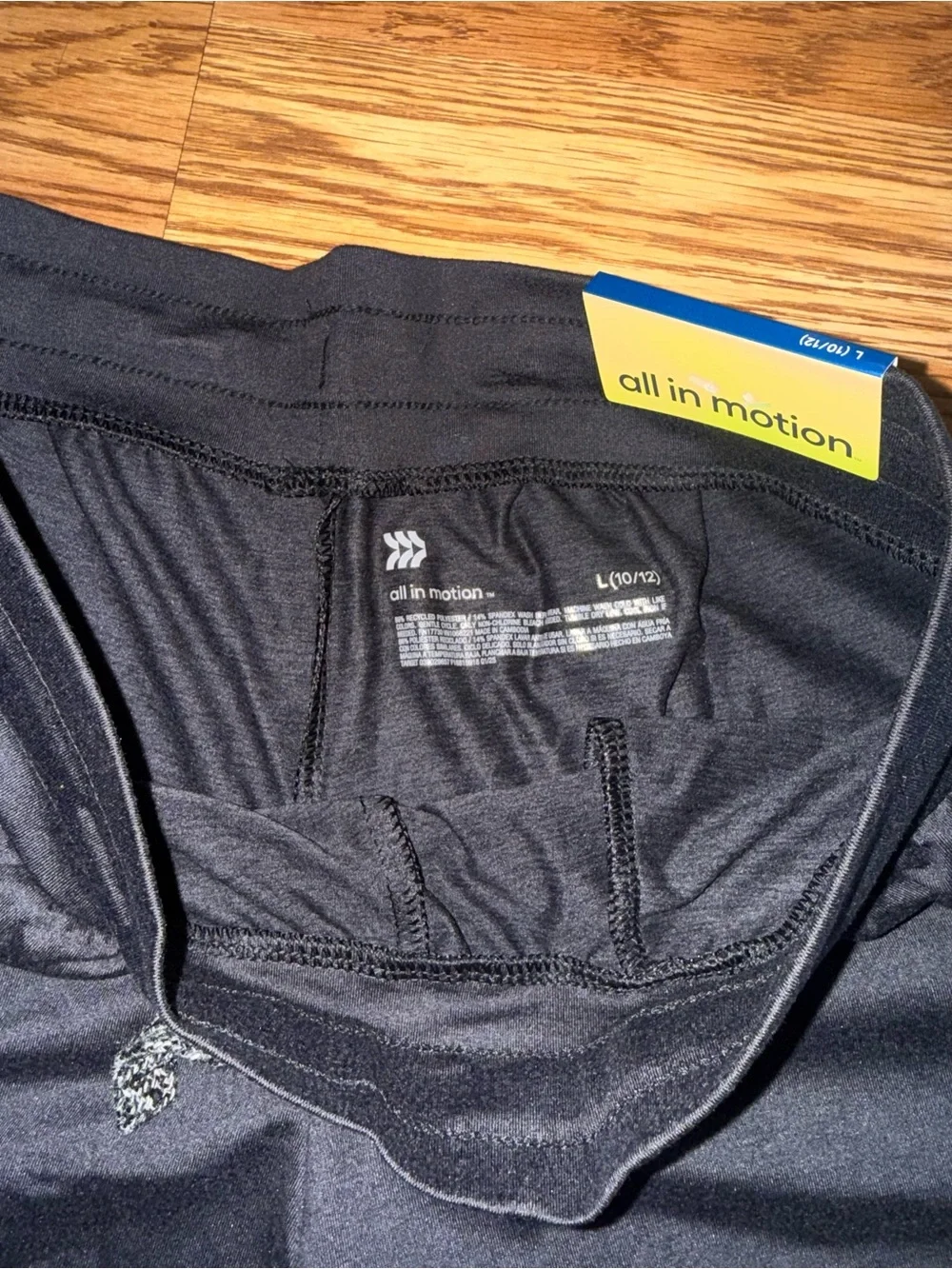 All in Motion Girls’ Black Athletic Shorts Size L (10/12) NWT